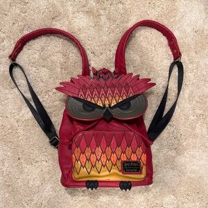 Harry Potter Fawkes the Phoenix Red and Gold Owl Backpack New